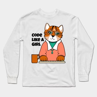 Code Like a Girl Long Sleeve T-Shirt